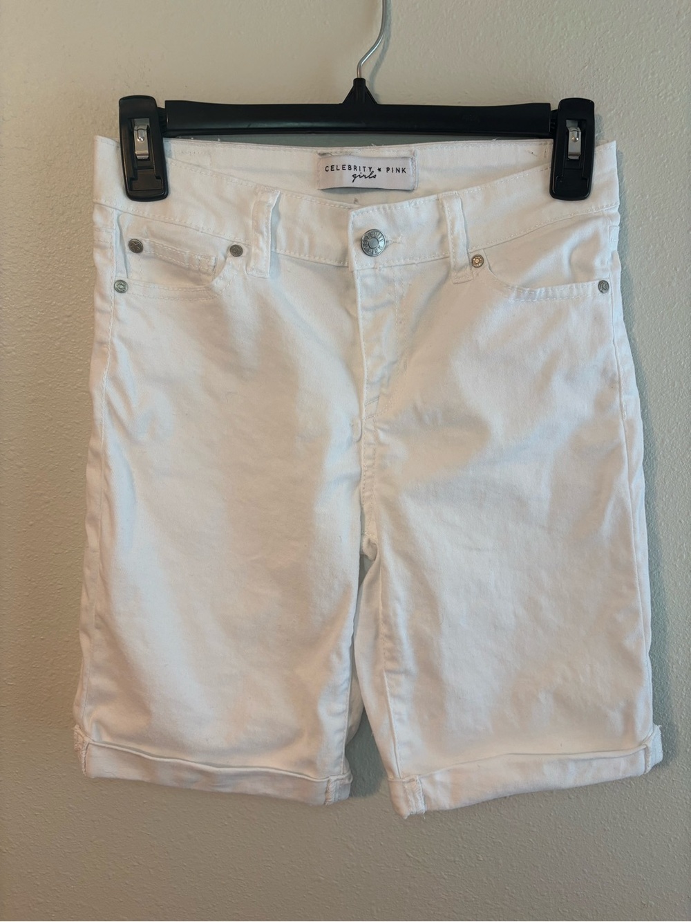 Celebrity Pink White High-Rise Shorts girls size 14